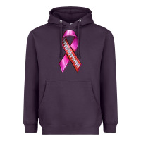 Plum Breast Cancer Ribbon American Football Heavyweight Hoodie - texasbilliewilder