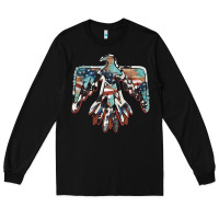 Black American flag thunderbird Long Sleeve Tee - BarkalooDesign