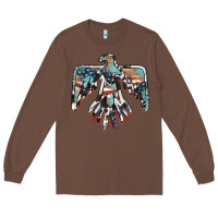 Chestnut American flag thunderbird Long Sleeve Tee - BarkalooDesign