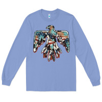 Colony Blue American flag thunderbird Long Sleeve Tee - BarkalooDesign