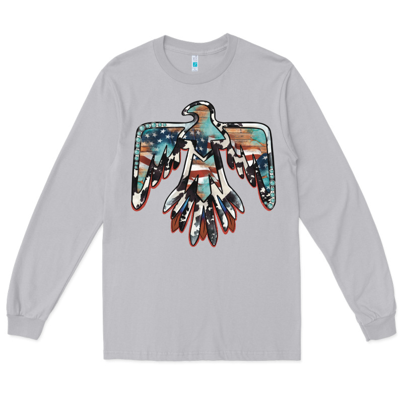 American Flag Thunderbird Long Sleeve Tee by BarkalooDesign | Teevron