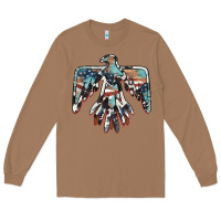 Toasted Coconut American flag thunderbird Long Sleeve Tee - BarkalooDesign