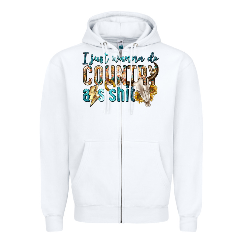 I Just Wanna Do Country Zipper Hoodie by texasbilliewilder | Teevron