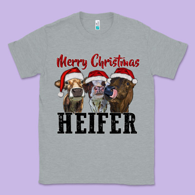 Merry Christmas Heifers Classic Tee Designed By Ranaportraitstore