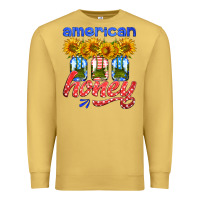 Antique Gold american honey sunflower mason jar Premium Sweatshirt - HRA Design Shop