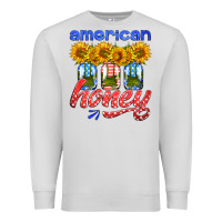 Dove Grey american honey sunflower mason jar Premium Sweatshirt - HRA Design Shop