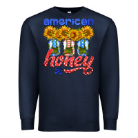 Navy american honey sunflower mason jar Premium Sweatshirt - HRA Design Shop