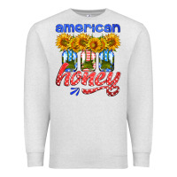 Oatmeal Heather american honey sunflower mason jar Premium Sweatshirt - HRA Design Shop