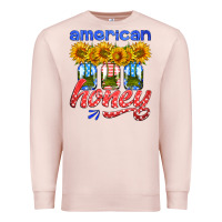Pale Pink american honey sunflower mason jar Premium Sweatshirt - HRA Design Shop