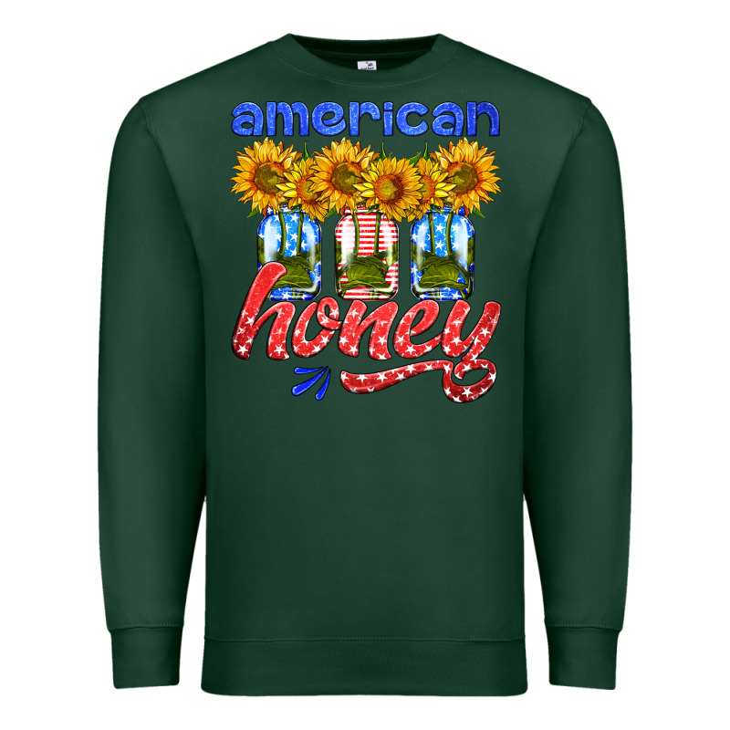 American Honey Sunflower Mason Jar Premium Sweatshirt by HRA Design Shop | Teevron