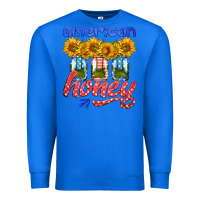 True Royal american honey sunflower mason jar Premium Sweatshirt - HRA Design Shop
