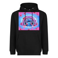 Black stitch rainbow Heavyweight Hoodie - Zillion Design Studio