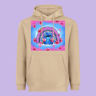 Stitch Rainbow Heavyweight Hoodie Designed By Zillion Design Studio