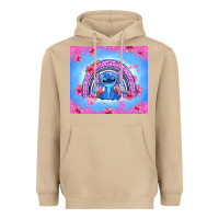 Mushroom stitch rainbow Heavyweight Hoodie - Zillion Design Studio