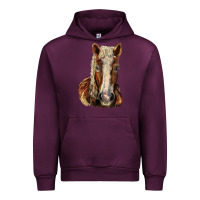 Mauve Wine Belgian Horse Urban Hoodie - LillyAllenDesigns