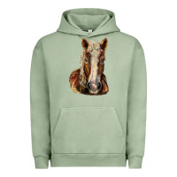 Pigment Oil Green Belgian Horse Urban Hoodie - LillyAllenDesigns