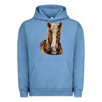 Pigment Pebble Blue Belgian Horse Urban Hoodie - LillyAllenDesigns