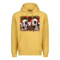 Antique Gold christmas heifers Premium Hoodie - Jasminsmagicworld