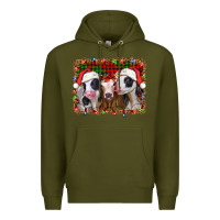 Army Green christmas heifers Premium Hoodie - Jasminsmagicworld