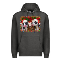 Charcoal Heather christmas heifers Premium Hoodie - Jasminsmagicworld