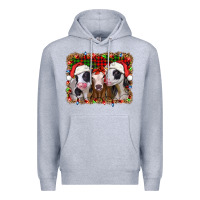 Heather Grey christmas heifers Premium Hoodie - Jasminsmagicworld