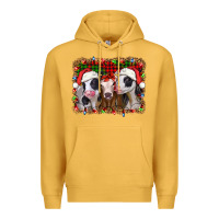 Mustard christmas heifers Premium Hoodie - Jasminsmagicworld