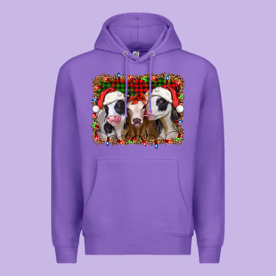 Christmas Heifers Premium Hoodie Designed By Jasminsmagicworld