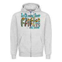Dove Grey in oceans deep faith will stand Zipper Hoodie - texasbilliewilder