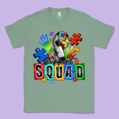 Soccer Support Squad Autism Classic Tee Designed By Zillion Design Studio