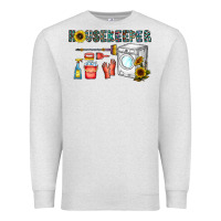 Oatmeal Heather housekeeper Premium Sweatshirt - CowhideDigitalArt