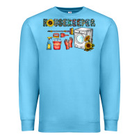 Ocean Blue housekeeper Premium Sweatshirt - CowhideDigitalArt