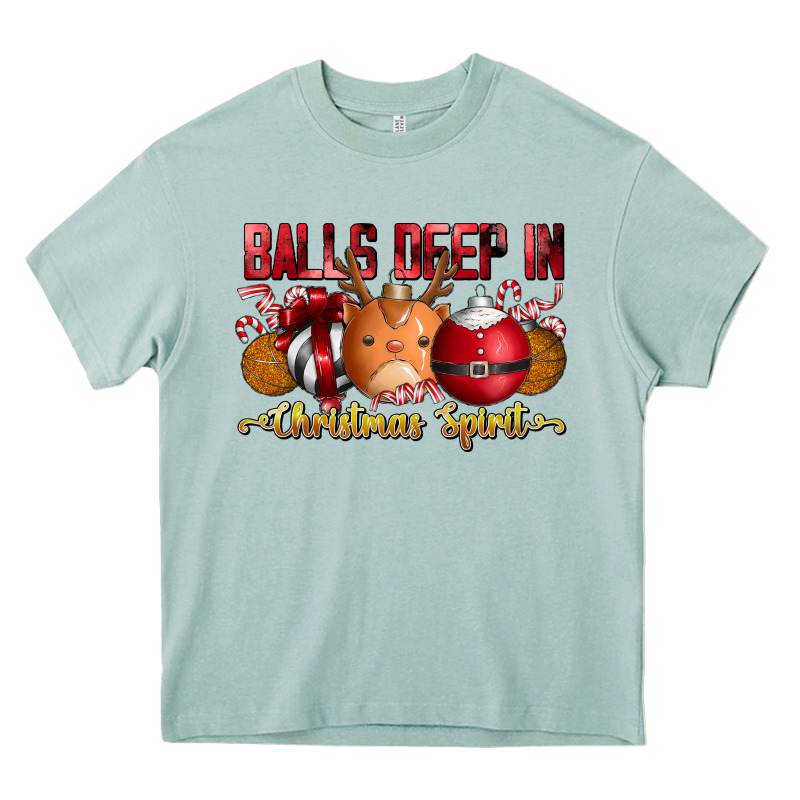 Balls Deep In Christmas Spirit Heavy Core Tee by CowhideDigitalArt | Teevron