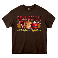 Chocolate Brown balls deep in christmas spirit Heavy Core Tee - CowhideDigitalArt