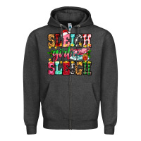 Charcoal Heather sleigh girl sleigh Zipper Hoodie - Zillion Design Studio