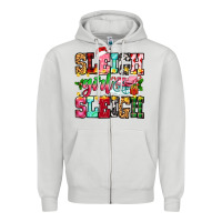 Dove Grey sleigh girl sleigh Zipper Hoodie - Zillion Design Studio