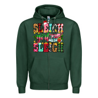 Sports Green sleigh girl sleigh Zipper Hoodie - Zillion Design Studio