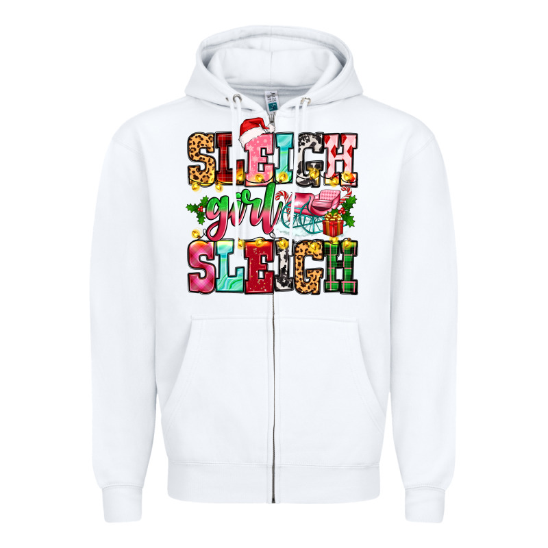 Sleigh Girl Sleigh Zipper Hoodie by Zillion Design Studio | Teevron