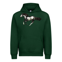 Forest Green American Paint Horse Urban Hoodie - LillyAllenDesigns