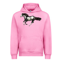 Fuchsia Pink American Paint Horse Urban Hoodie - LillyAllenDesigns