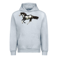 Heather Grey American Paint Horse Urban Hoodie - LillyAllenDesigns