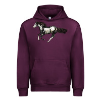 Mauve Wine American Paint Horse Urban Hoodie - LillyAllenDesigns