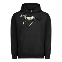 Pigment Black American Paint Horse Urban Hoodie - LillyAllenDesigns