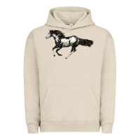 Pigment French Oak American Paint Horse Urban Hoodie - LillyAllenDesigns