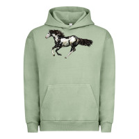 Pigment Oil Green American Paint Horse Urban Hoodie - LillyAllenDesigns