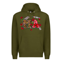 Army Green valentines day ma Premium Hoodie - NancyCooperArtShop