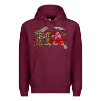 Burgundy valentines day ma Premium Hoodie - NancyCooperArtShop