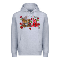 Heather Grey valentines day ma Premium Hoodie - NancyCooperArtShop