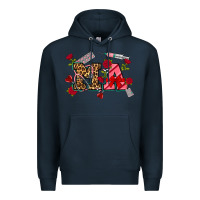 Navy valentines day ma Premium Hoodie - NancyCooperArtShop