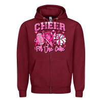 Burgundy cheer for the cure american football Zipper Hoodie - RanaPortraitStore