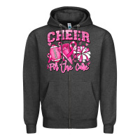 Charcoal Heather cheer for the cure american football Zipper Hoodie - RanaPortraitStore